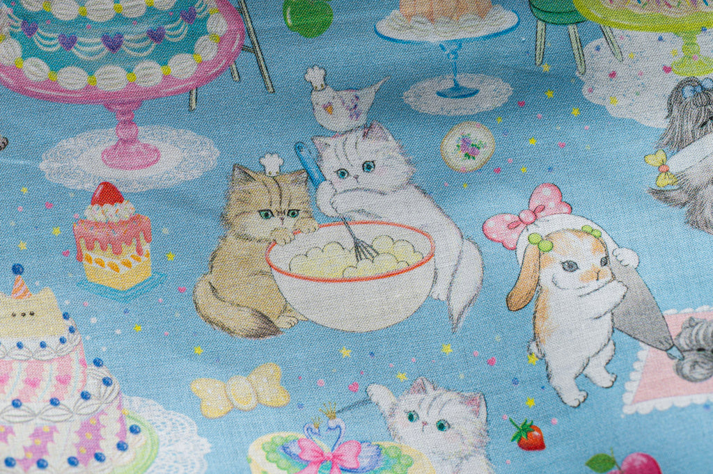 Kitten Tea Party - Blue